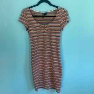 LunaChix rainbow stripe dress